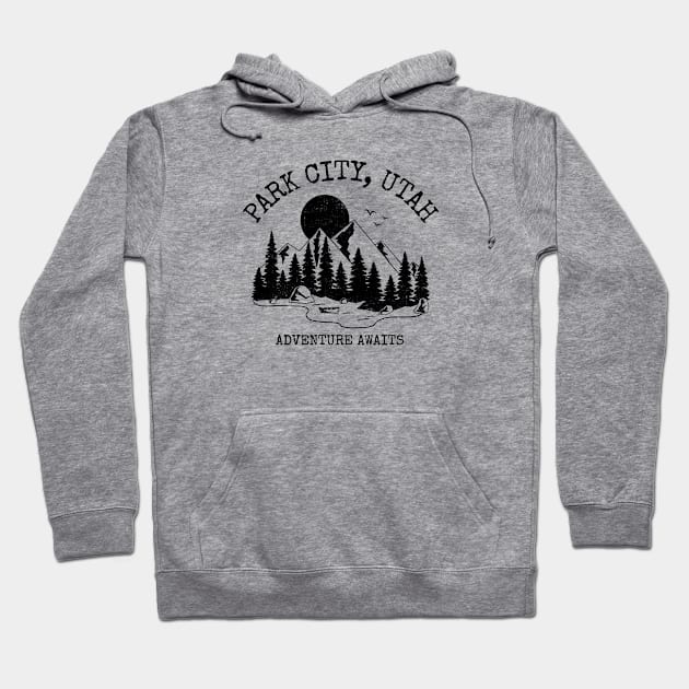 Park City, Utah Hoodie by Mountain Morning Graphics